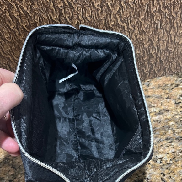 Modella Black Quilted Makeup Bag - Picture 7 of 11